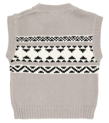 Pull sans manches en jacquard de coton | Il Gufo