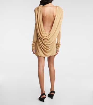 Taiden draped metallic mini dress | Khaite