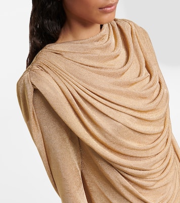 Taiden draped metallic mini dress | Khaite