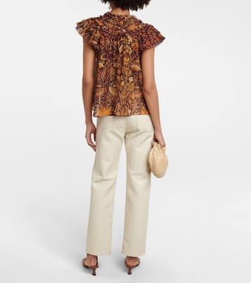 Signe ruffle-trimmed chiffon top | Ulla Johnson
