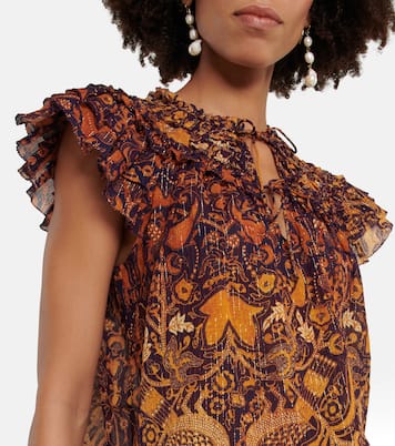 Signe ruffle-trimmed chiffon top | Ulla Johnson