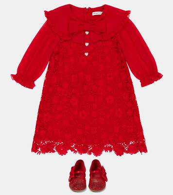 Verziertes Kleid aus Guipure-Spitze | Self-Portrait Kids