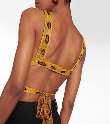 Cropped-Top Davion aus Jacquard-Strick | Altuzarra