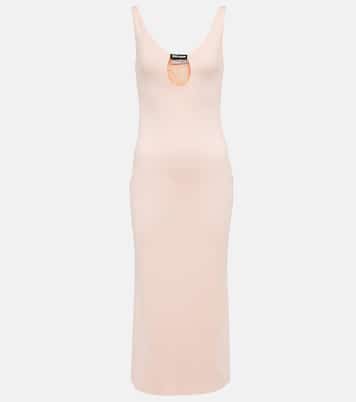 Robe midi à logo | Miu Miu