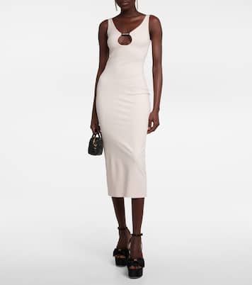 Robe midi à logo | Miu Miu