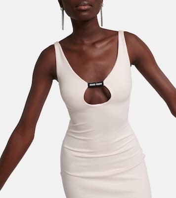 Robe midi à logo | Miu Miu