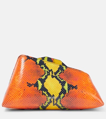 8.30 PM snake-effect leather clutch | The Attico