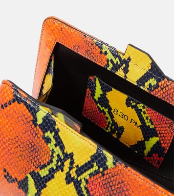 8.30 PM snake-effect leather clutch | The Attico