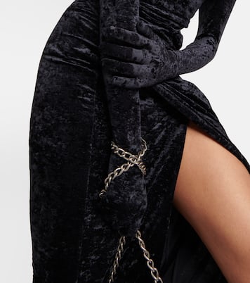 Robe longue Diva en velours | Vetements