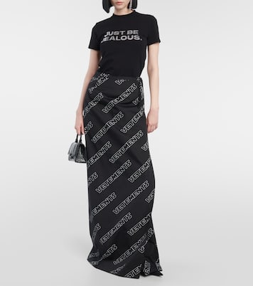 Falda envolvente de algodón con logo | Vetements