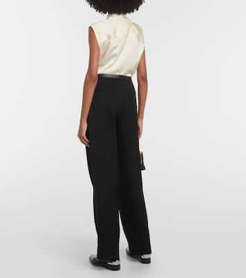 Pantalon à taille haute en laine vierge | Jil Sander
