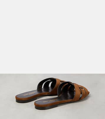 Tribute Nu Pieds 05 suede slides | Saint Laurent