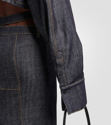 Blazer Gudari en denim cropped | The Mannei
