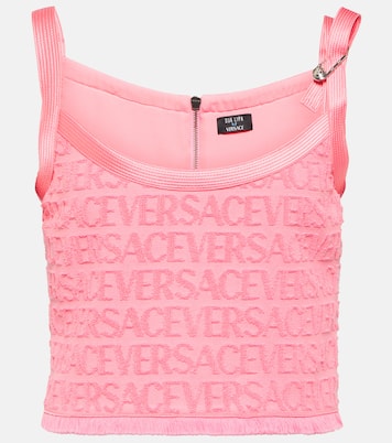 Top Safety Pin en coton | Versace