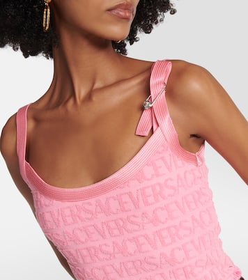 Top Safety Pin en coton | Versace