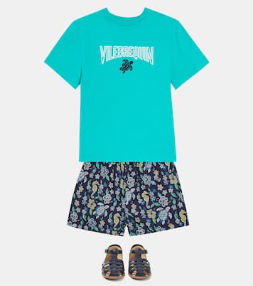 Short Mosaïque en coton imprimé | Vilebrequin Kids