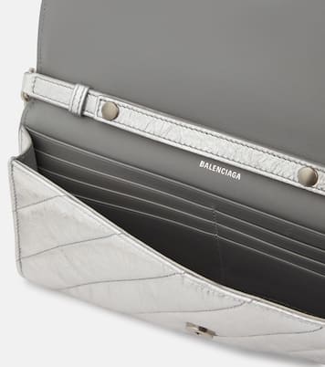 Clutch portafoglio in pelle metallizzata | Balenciaga
