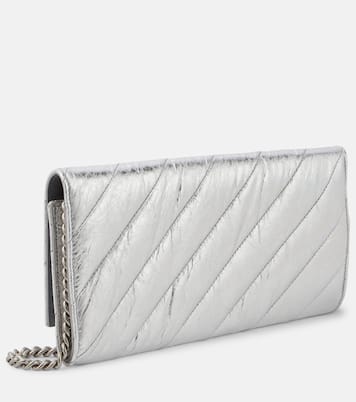Clutch portafoglio in pelle metallizzata | Balenciaga