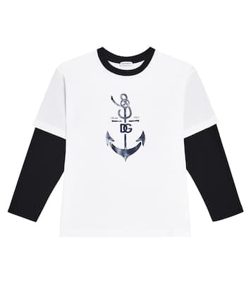 Camiseta en jersey de algodón estampada | Dolce&Gabbana Kids