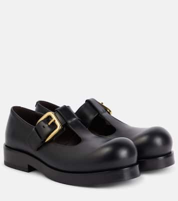 Helium leather Mary Jane flats | Bottega Veneta