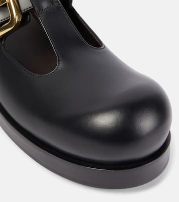 Helium leather Mary Jane flats | Bottega Veneta