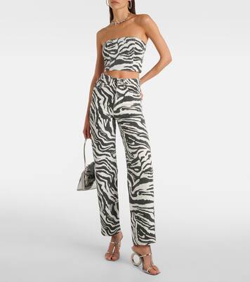 Jeans regular Betty con stampa zebrata | Rotate