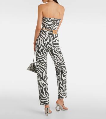 Jeans regular Betty con stampa zebrata | Rotate
