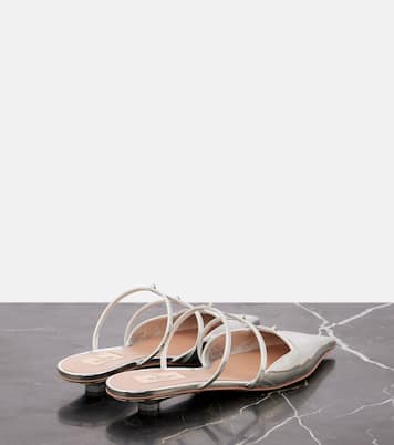 Ballerine Rockstud in pelle metallizzata | Valentino Garavani