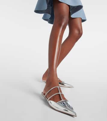 Ballerine Rockstud in pelle metallizzata | Valentino Garavani