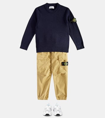 Pullover Compass in maglia a coste | Stone Island Junior