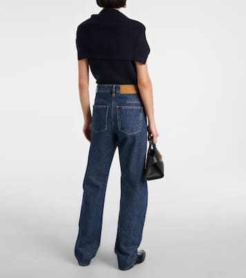 Jeans rectos de tiro alto | Ferragamo