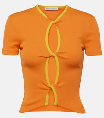 T-Shirt Open Twist aus Rippstrick | Christopher Esber