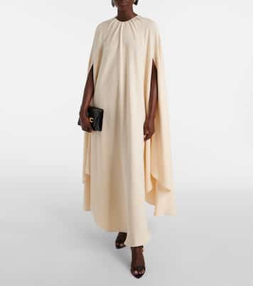 Asymmetric silk-blend cady kaftan | Tom Ford