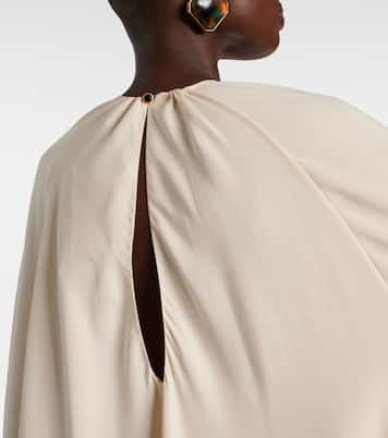 Asymmetric silk-blend cady kaftan | Tom Ford