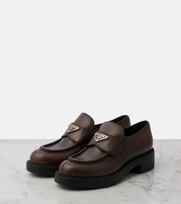 Loafers Chocolate aus Leder | Prada