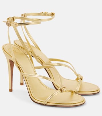 Eveninglam metallic leather sandals | Valentino Garavani