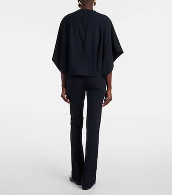 Tenley draped wool-blend crêpe top | Fforme