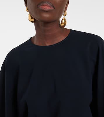 Tenley draped wool-blend crêpe top | Fforme