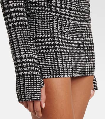 Turtleneck plaid minidress | Norma Kamali