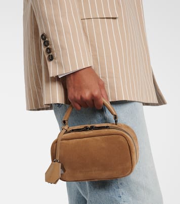 Sac Foulard Mini en daim | Brunello Cucinelli