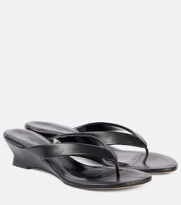 Mules compensées en cuir | Le Monde Béryl
