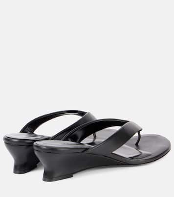 Mules compensées en cuir | Le Monde Béryl