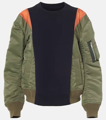 Sudadera de jersey y sarga con paneles | Sacai
