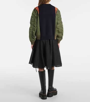 Sudadera de jersey y sarga con paneles | Sacai