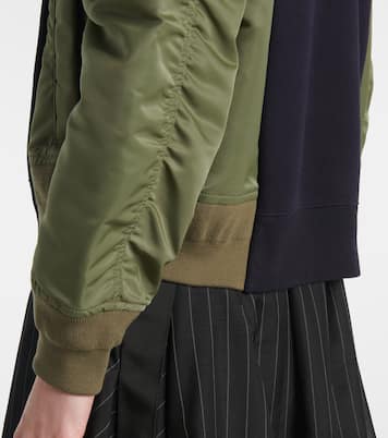 Sudadera de jersey y sarga con paneles | Sacai