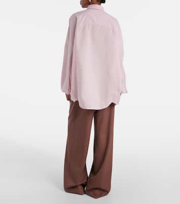 Camicia oversize in misto cotone a righe | Dries Van Noten