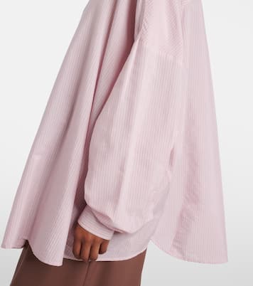 Camicia oversize in misto cotone a righe | Dries Van Noten