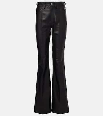 High-rise leather straight pants | The Attico
