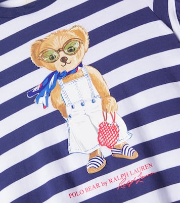 Abito Polo Bear in cotone a righe | Polo Ralph Lauren Kids