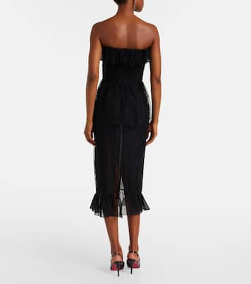 Lace and silk georgette bustier dress | Alessandra Rich